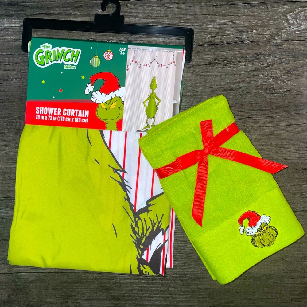 SOLD‼️ 🎄⭐️ THE GRINCH DR. SEUSS BATHROOM BUNDLE ⭐️🎄